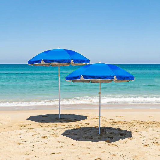 Pack 2 Sombrilla Paraguas Quitasol 2 Metros Sombrilla Playa Azul