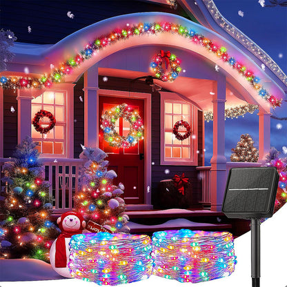 Pack 2 Guirnalda Solar 100 Led Luces Hada Solares Navidad Multicolor