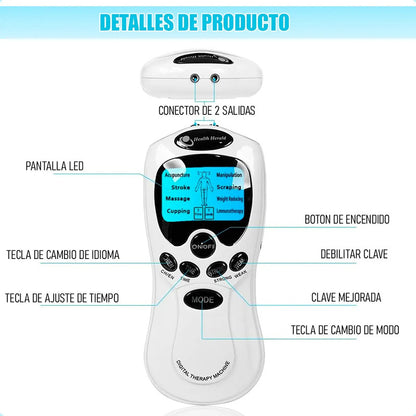Electro Estimulador Muscular Electroestimulador Kinesiologia Electroestimuladores Portatil Multifunción Okshop Electroestimulador Muscular Electroterapia Multifrecuencia Blanco