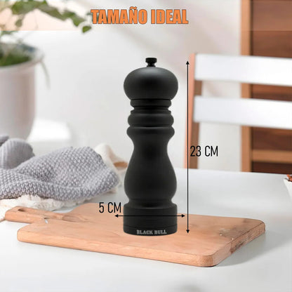 Pimentero Molinillo Madera Salpimentero De Madera Pimentero Saleros Y Pimenteros Madera Black Bull Salero Ceramica Espesor Ajustable Multifuncional Salero Molinillo Okshop