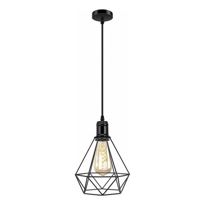 Lámpara Colgante De Techo Negra Okshop Para Comedor Y Dormitorio Negro
