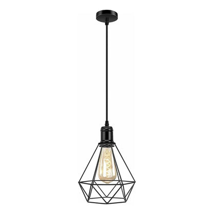 Lámpara Colgante De Techo Negra Okshop Para Comedor Y Dormitorio Negro