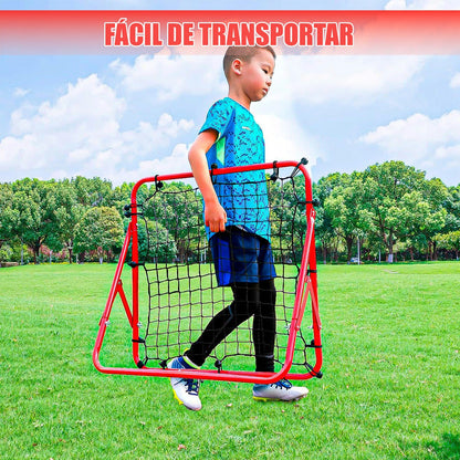 Red De Rebote Futbol Rebotador Futbol Entrenamiento Deportes Rojo