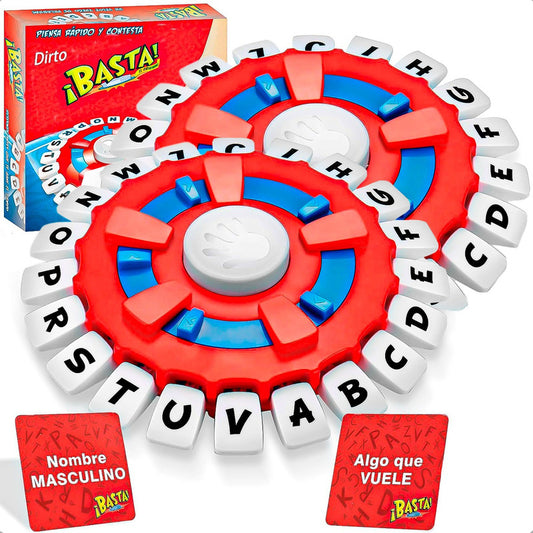 Juegos Mesa Juegos De Mesa Niños Pack 2 Juego Palabras Basta Rojo