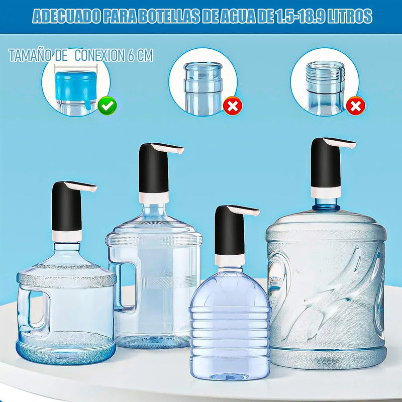 Pack De 4 Dispensadores De Agua Portátil Eléctrico Okshop Para Bidón Blanco