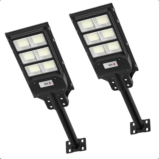Pack 2 Foco Led Solar Foco Solar Exterior Focos Solar 900w Negro Blanco Frío