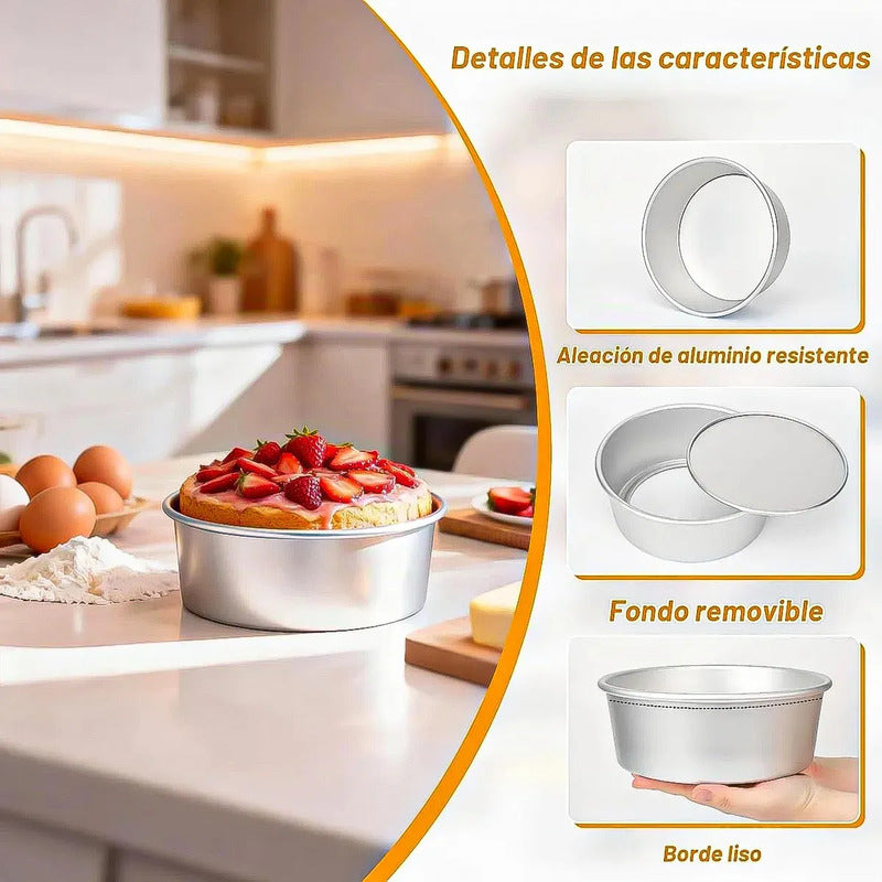 Moldes De Queque Molde Aluminio Molde Torta Desmontable 20cm Gris Okshop Moldes Para Pasteles Moldes De Aluminio De Torta Molde Desmontable Queque Molde Queque Molde Pan Molde Para Queque Moldes