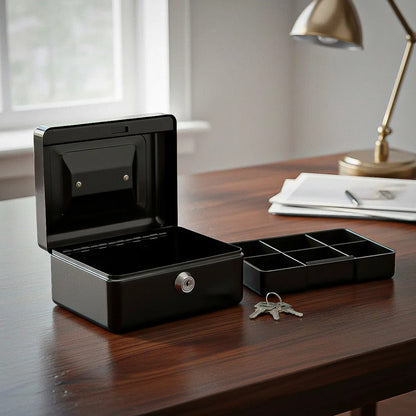 Cajas De Seguridad Mini Cajas Fuerte Guarda Dinero Con Llave Azul
