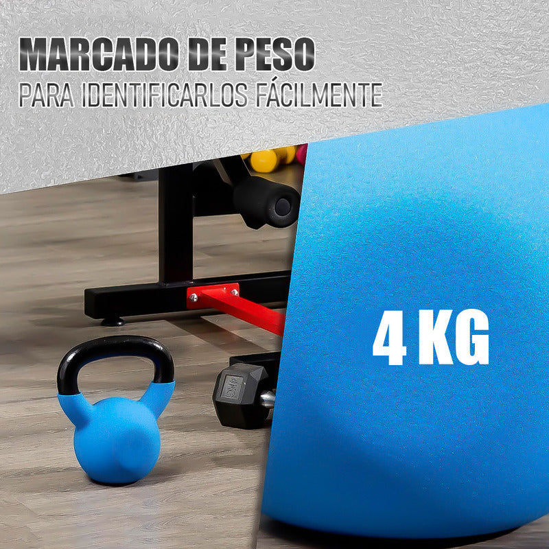 Pesa Rusa 4 Kg Pesas Kettlebell 4 Kg Pesa Rusa Crossfit Pesa Azul