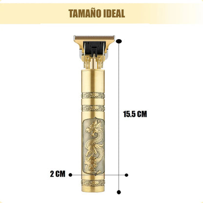 Maquina Afeitar Okshop Dorada Inalámbrica Multifuncional Recargable 4 Peines Dorado