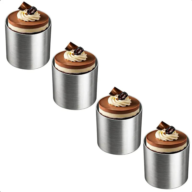 Pack 4 Molde Para Mousse Moldes Redondos Molde Anillo Pastel Acer
