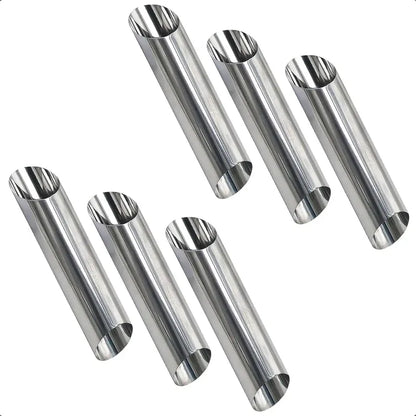 Pack 6 Moldes Reposteria Molde Cannoli Moldes De Cannol Tubos Okshop Moldes De Acero Inoxidable Para Croissant Moldes De... Gris