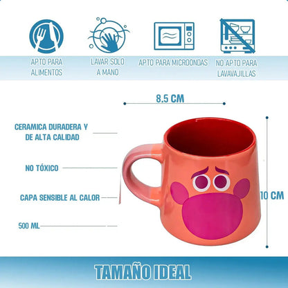 Taza Okshop Taza De Cerámica Con Diseño Intensamente Vergüenza Color Rosa Forma De Clásica Capacidad 450ml