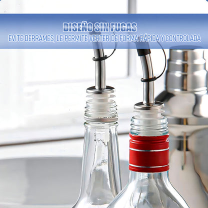 Arcashopping Vertedor Botellas Antigoteo Acero Inoxidable Para Vino Y Licor
