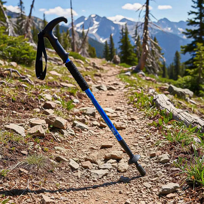Bastón De Trekking Arcashopping De Aluminio Plegable Con Sistema Anti-shock Azul