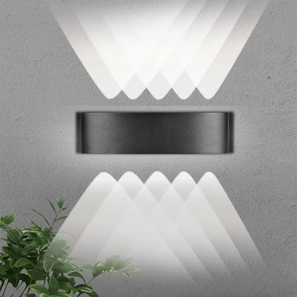Aplique Muro Luces Led Para Muros Lampara De Pared 10w Luces Negro