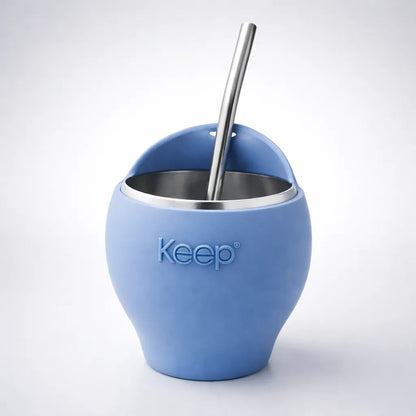 Mate Con Bombilla Keep Mate Acero Inoxidable Mate 230ml Mate Azul Mate