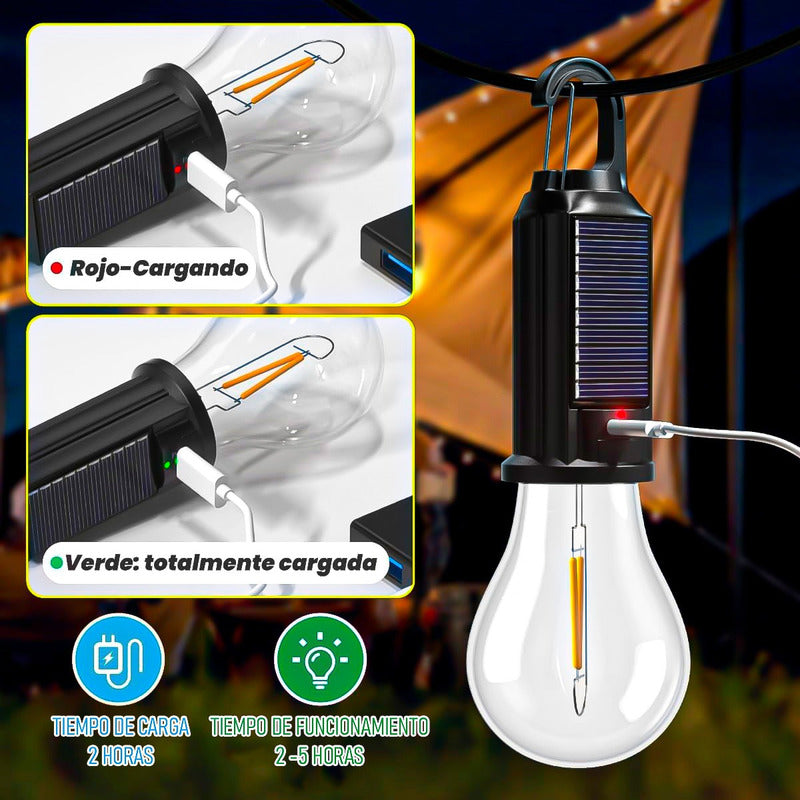 Ampolleta Solar Ampolleta De Emergencia Ampolleta Recargable Cálida
