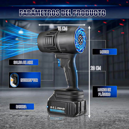 Soplador Inalámbrico Okshop Multifunción Caudal 1.784 M³/h Negro