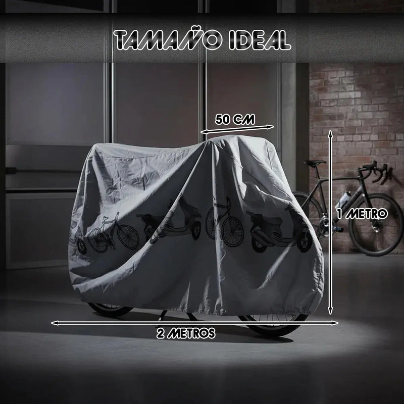 Funda Para Bicicleta Okshop Impermeable De Plástico Gris Unica