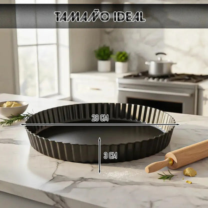 Molde Para Tartaletas Molde Desmontable 28cm Molde Para Pie Okshop Molde Para Tarta Desmontable Molde Antiadherente Sartén Para Tartas Plato Redondo Acanalado Molde Tartaleta 28 Cm Moldes Gris