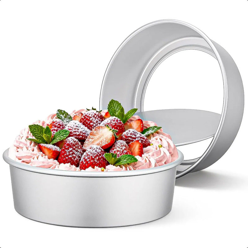 Moldes De Queque Molde Aluminio Molde Torta Desmontable 25cm Gris