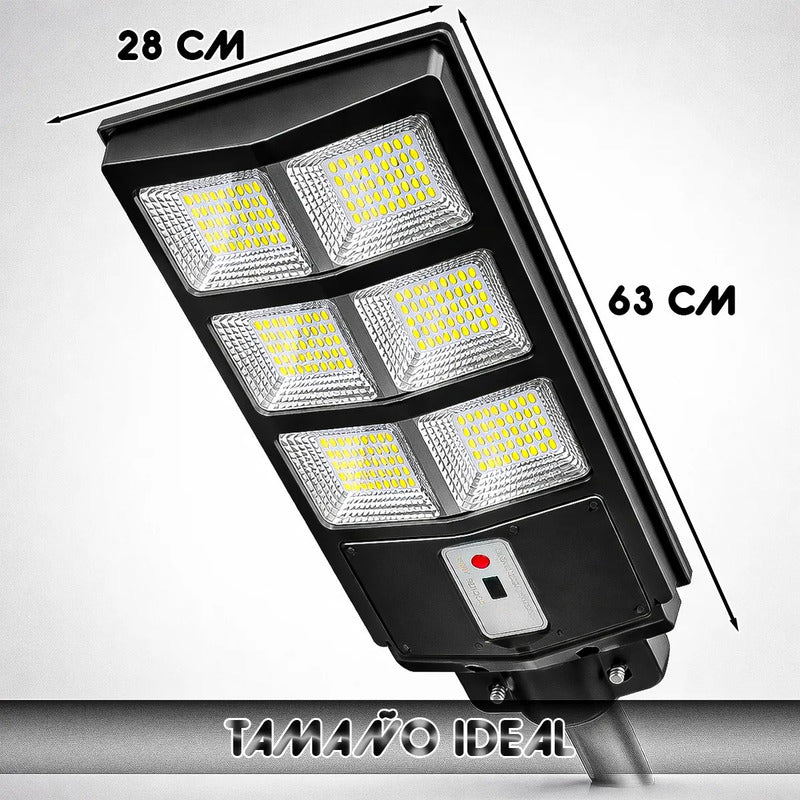 Foco Solar De 900w Con Sensor De Movimiento Para Exterior Negro Blanco Frío