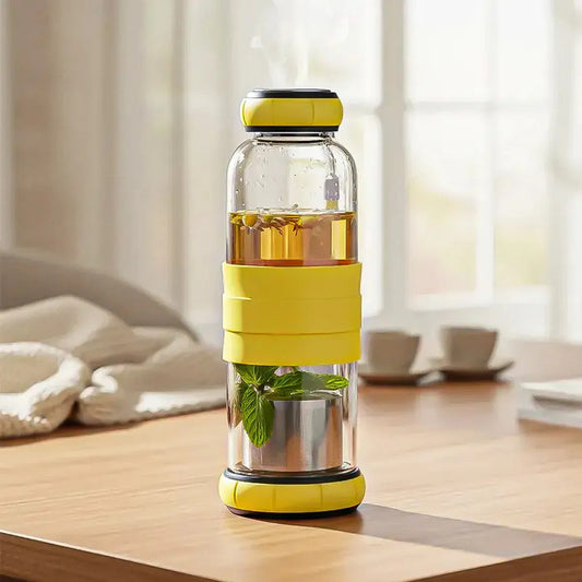 Infusor De Té Okshop Botella De Vidrio Amarillo