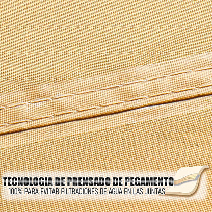 Toldo Triangular 3x3x3 Toldo Vela Impermeable Toldo Terraza Beige