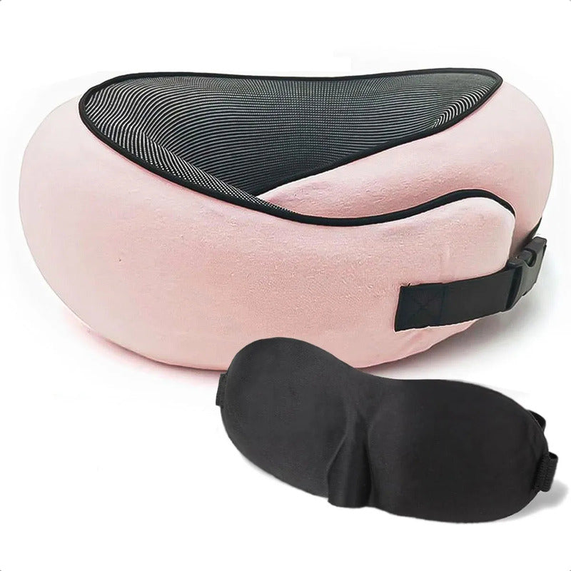 Almohada Para Cuello Cojin Para Cuello Almohada De Viaje Cojin Cervical Viaje Hipoalergenico Algodón Transpirable Almohada Cuello Para Viajes Antibacteriana Antihongos Rosa/hebilla Okshop