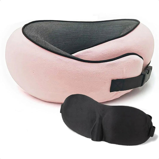 Almohada Para Cuello Cojin Para Cuello Almohada De Viaje Cojin Cervical Viaje Hipoalergenico Algodón Transpirable Almohada Cuello Para Viajes Antibacteriana Antihongos Rosa/hebilla Okshop