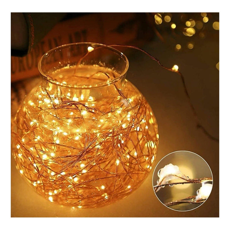 Guirnalda Solar 100 Led Luces Hada Solares Navidad 10 Metros