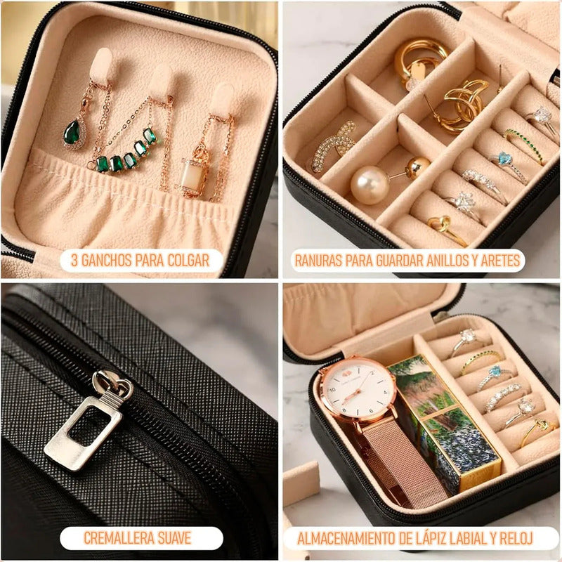 Pack 2 Estuches De Viaje Arcashopping Para Joyas - Organizador Portátil Turquesa Con Cierre