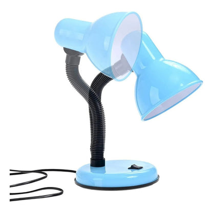 Lampara Escritorio Flexible Metal Okshop Azul E27 Pack 2 Velador Mesa No Aplica