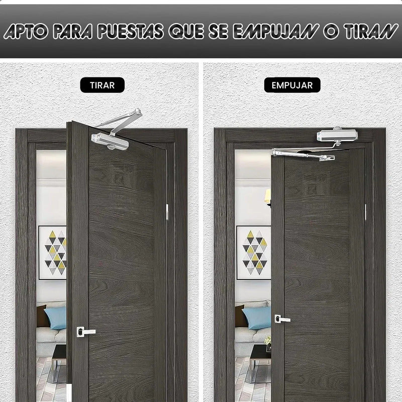 Brazo Hidráulico Para Puertas 25-35kg Cierra Puerta Automatico Okshop Cierrapuertas Hidráulico Brazo Hidráulico Cierra Puertas Cierre Automático De Puerta Hidráulico Silencioso Aluminio Okshop