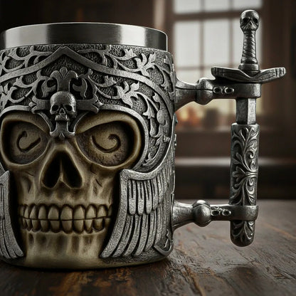 Taza De Cafe Calavera Taza De Cerveza Taza De Acero Taza Cer Gris A514