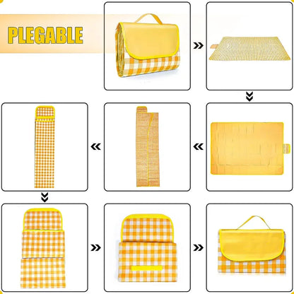 Pack 2 Manta Plegable Picnic Alfombra Manta Picnic 150x200 Verde