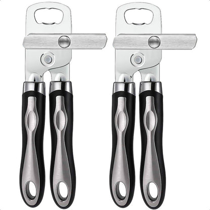 Abridor Latas Abrebotellas Manual De Acero Pack 2 Abrelatas Acero Inoxidable