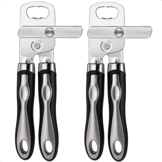 Abridor Latas Abrebotellas Manual De Acero Pack 2 Abrelatas Acero Inoxidable