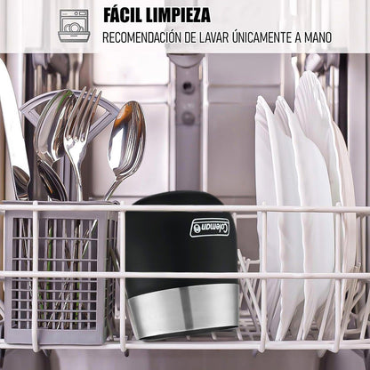 Vasos Termicos Vaso De Acero Inoxidable Vaso Coleman 400 Ml Negro Liso