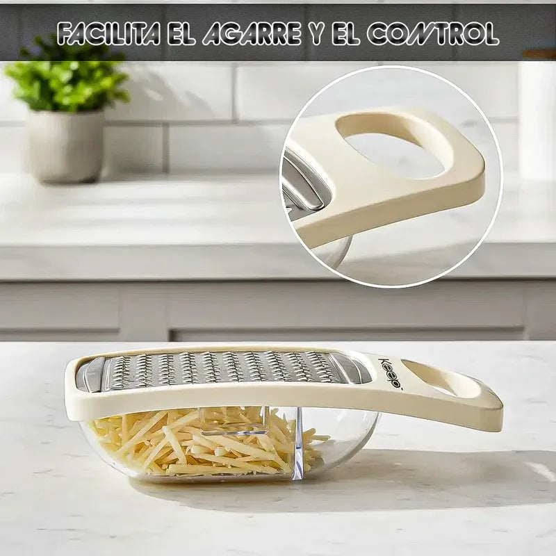 Rallador Queso Keep Rallador Recipiente Ralladores Keep Okshop Rallador De Queso Y Vegetales Rallador De Plastico Keep... Beige