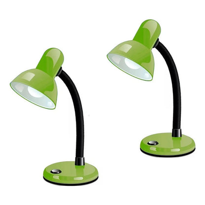 Lampara Escritorio Flexible Metal Okshop Azul E27 Pack 2 Velador Mesa No Aplica