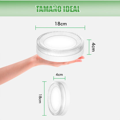 Lamparas Dormitorio Techo Foco Led 24w Pack2 Focos Led Techo Blanco