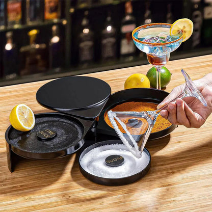 Escarchador De Copas 3 En 1 Con Tapa Para Micheladas Y Coctelería De Plástico