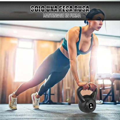 Pesa Rusa 8kg Pesa Kettlebell Mancuerna Ejercicio Crossfit Negro