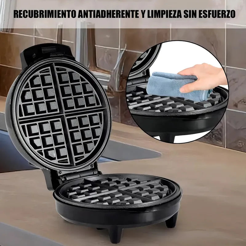 Waflera Okshop R.2213 1000w Teflón Antiadherente 4 Porciones Clásica Negro