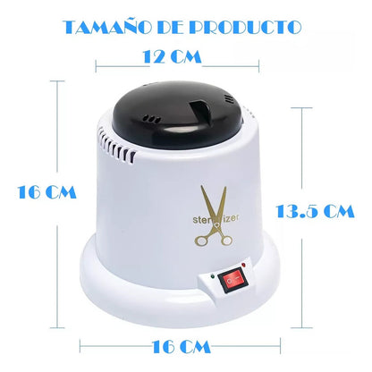 Esterilizador Para Maleta De Manicure Corta Cuticulas Metal Blanco