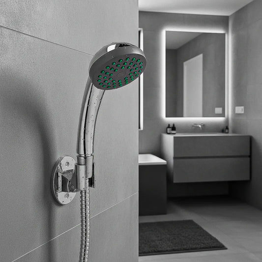 Mango Ducha Telefono Ducha Con Manguera Cabezal Ducha Soport Gris Brillante