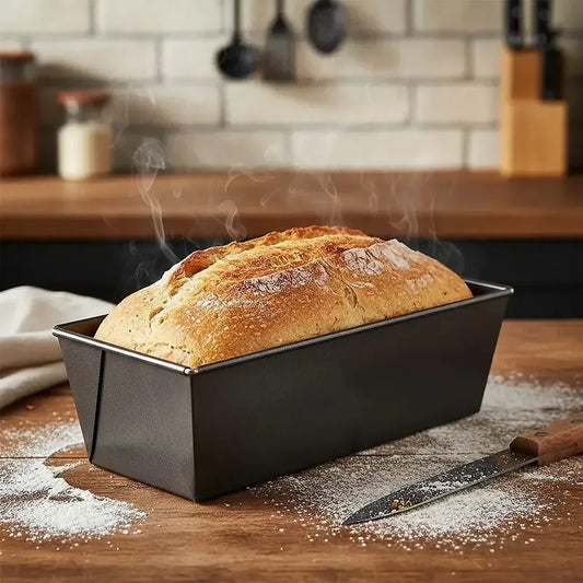Molde Rectangular Antiadherente De Teflón Okshop Para Pan Y Queques, 30 Cm Gris