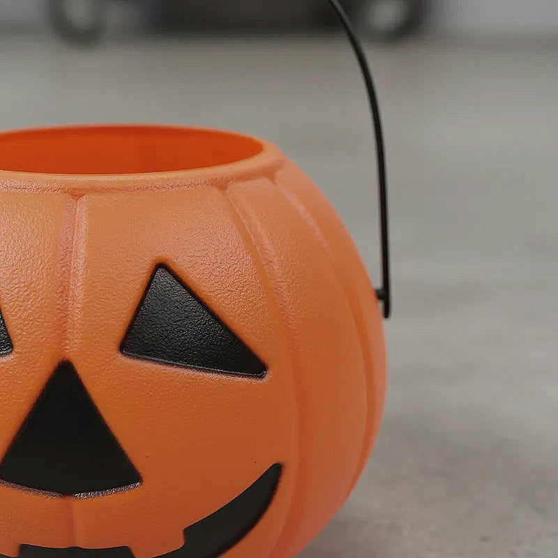 Cubo Calabaza Para Dulces Halloween Cubo Dulce O Truco Cubos Morado